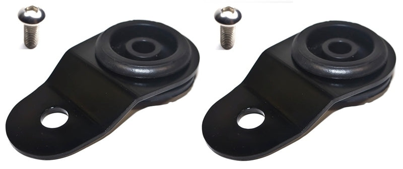 Torque Solution Radiator Mount Combo with Inserts (Black) : Mitsubishi Evolution 7/8/9 - TS-EV-009ic