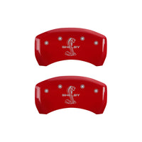 MGP Rear set 2 Caliper Covers Engraved Rear Tiffany Snake Red finish silver ch - 10203RSBYRD