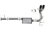 aFe Rebel Series CB 3in Middle Side Exit SS Exht w/ Black Tips 15-17 Chevy Colorado / GMC Canyon - 49-44061-B