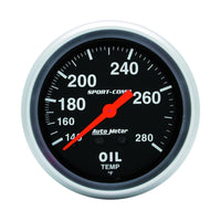 Autometer Sport-Comp 66.7mm 140-280 Degree F PSI Mechanical Oil Temperature Gauge - 3441