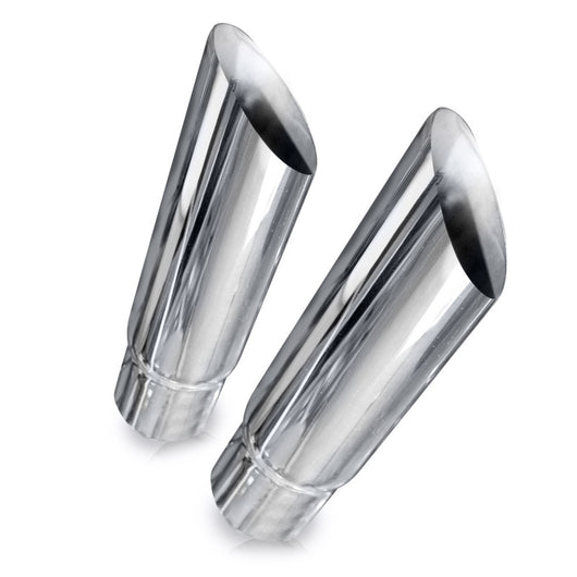 Stainless Works Slash Cut Exhaust Tips 2.25in ID Inlet - 7030225