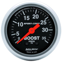 Autometer Sport-Comp 52mm 35 PSI Mechanical Boost Gauge - 3304