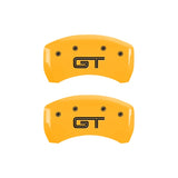 MGP Rear set 2 Caliper Covers Engraved Rear GT Yellow finish black ch - 10010RMGTYL