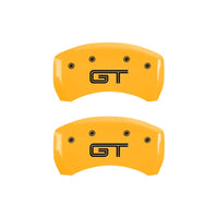 MGP Rear set 2 Caliper Covers Engraved Rear S197/GT Yellow finish black ch - 10010RMG2YL