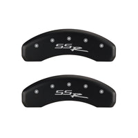 MGP 4 Caliper Covers Engraved Front & Rear SSR Red finish silver ch - 14030SSSRRD