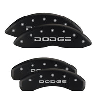 MGP 4 Caliper Covers Engraved Front & Rear MOPAR Black finish silver ch - 12124SMOPBK