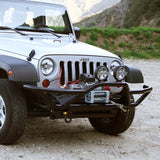 Westin 2007-2017 Jeep Wrangler JK Trailblazer Front Bumper - Black Wrinkle - 42-2015