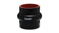Vibrant 4 Ply Reinforced Silicone Hump Hose Connector - 3.5in I.D. x 3in long (BLACK) - 2735
