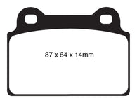 EBC 08-16 Mitsubishi Lancer Evo 10 2.0 Turbo (1 piece rotor) Bluestuff Rear Brake Pads - DP51985NDX