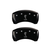 MGP Rear set 2 Caliper Covers Engraved Rear Snake Black finish silver ch - 10010RCNKBK