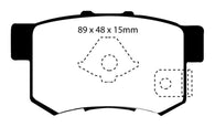 EBC 10-12 Acura RDX 2.3 Turbo Yellowstuff Rear Brake Pads - DP41193/2R