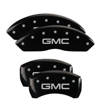 MGP 4 Caliper Covers Engraved Front & Rear GMC Black finish silver ch - 34209SGMCBK