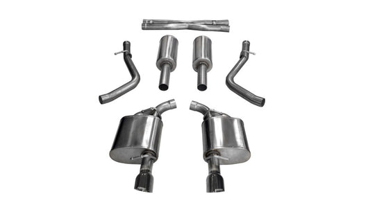 Corsa 17-18 Dodge Charger 5.7L V8 Xtreme Cat-Back Dual Rear Exit w/4.5in Black Tips - 21004BLK