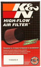 K&N Universal Chrome Oval Tapered Air Filter - 2in Flg ID x 4in OS L 3in OS W x 2.75in H - RC-1824