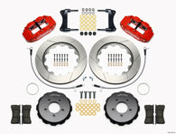 Wilwood Narrow Superlite 6R Front Hat Kit 14.00in Red 2005-Up Mazda Miata w/ Lines - 140-12911-R