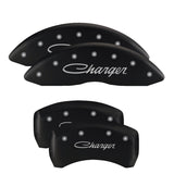 MGP 4 Caliper Covers Engraved Front & Rear MGP Black finish silver ch - 12181SMGPBK