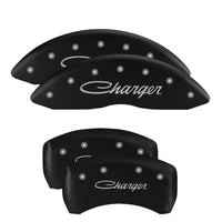 MGP 4 Caliper Covers Engraved Front & Rear MGP Black finish silver ch - 12181SMGPBK
