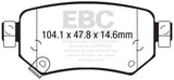EBC 2016+ Mazda 6 2.5L Yellowstuff Rear Brake Pads - DP42287R