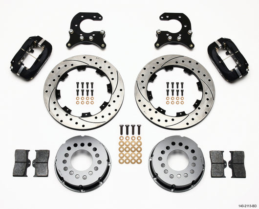 Wilwood Forged Dynalite P/S Rear Kit Drilled Rotor Small Ford 2.66in Offset - 140-2113-BD