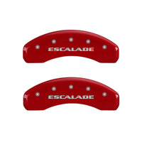 MGP 4 Caliper Covers Engraved Front & Rear Escalade Yellow finish black ch - 35015SESCYL