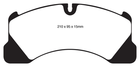 EBC 10+ Porsche Cayenne 3.0 Supercharged Hybrid Yellowstuff Front Brake Pads - DP41835R
