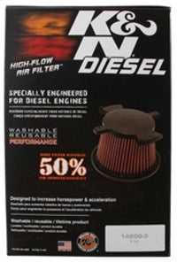 K&N 2017 Ford F250 Super Duty V8-6.7L DSL Replacement Drop In Air Filter - E-0644