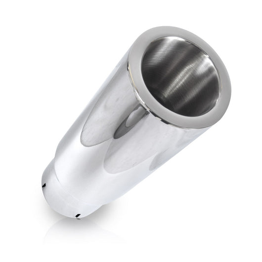 Stainless Works Double Wall Straight Cut Exhaust Tip - 3 1/2in Body 2 1/4in ID - 792225