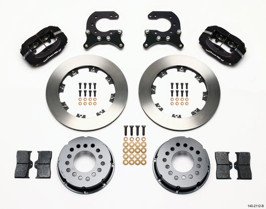 Wilwood Forged Dynalite P/S Rear Kit Chev 12 Bolt w C-Clips - 140-2112-B