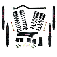 Skyjacker Long Travel 3.5in-4in Lift Kit w/Black Max Shocks 07-18 Jeep Wrangler JK 2 Door 4WD - JK35BPBLT