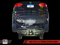AWE Tuning Mk6 Jetta 2.5L Touring Edition Exhaust - Diamond Black Tips - 3015-23052
