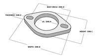 Vibrant 2-Bolt T304 SS Exhaust Flanges (2.5in I.D.) - 5 Flange Bulk Pack - 1472