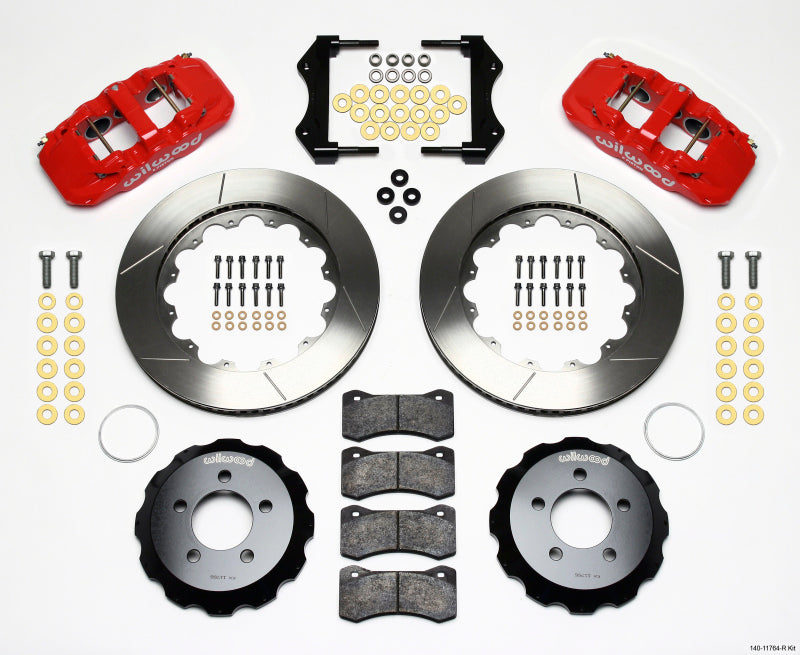 Wilwood AERO6 Front Hat Kit 14.25 Red 2006-10 Magnum/Challngr/Chrgr/300C - 140-11764-R