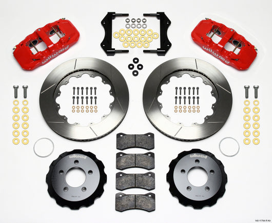 Wilwood AERO6 Front Hat Kit 14.25 Red 2006-10 Magnum/Challngr/Chrgr/300C - 140-11764-R