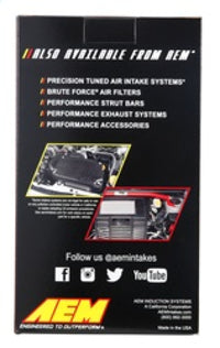 AEM DryFlow Air Filter AIR FILTER KIT 3.25in X 7in DRYFLOW - 21-2113DK