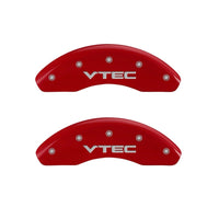 MGP Front set 2 Caliper Covers Engraved Front Vtec Red finish silver ch - 20209FVTCRD