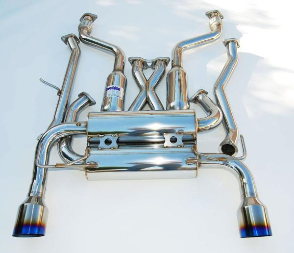 Invidia 02-08 Nissan 350z Gemini Single Layer Titanium Tip Cat-back Exhaust - HS02N3ZGIT