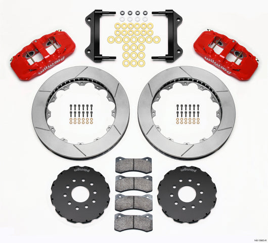 Wilwood AERO6 Front Hat Kit 15.00 Red 97-04 Corvette C5/Z06 05-13 C6 - 140-13903-R
