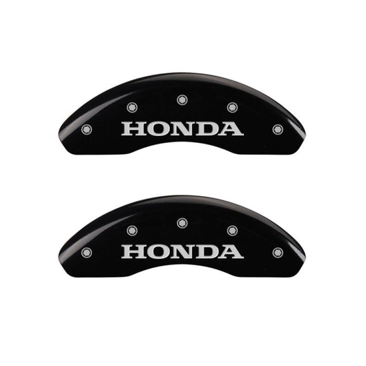 MGP 4 Caliper Covers Engraved Front Honda Engraved Rear CR-V Black finish silver ch - 20205SCRVBK
