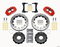Wilwood Narrow Superlite 4R Front Hat Kit 12.88in Drill Red 2007-Up Jeep Wrangler - 140-13880-DR