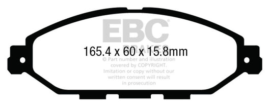 EBC 2015+ Nissan Murano 3.5L Redstuff Front Brake Pads - DP33010C
