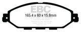 EBC 12-13 Infiniti JX35 3.5 Greenstuff Front Brake Pads - DP23010