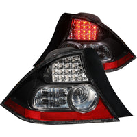 ANZO 2004-2005 Honda Civic LED Taillights Black - 321035