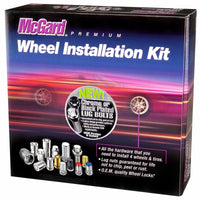 McGard 4 Lug Hex Install Kit w/Locks (Cone Seat Bolt) M12X1.25 / 17mm Hex / 22.0mm Shank L. - Chrome - 67232