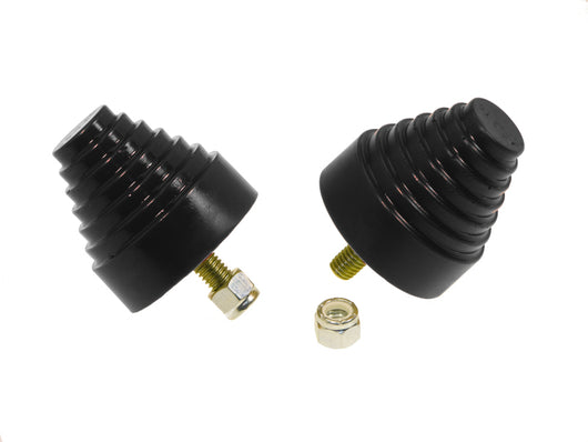 Prothane Universal Bump Stop 2-1/4X2-1/4 Cone w/Stp - Black - 19-1318-BL