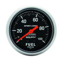 Autometer Sport-Comp 2 5/8in 100psi Mechanical Fuel Pressure Gauge - 3412
