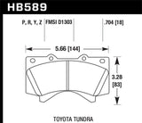 Hawk Performance 08-14 Toyota Land Cruiser Ceramic Street Front Brake Pads - HB589Z.704