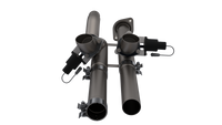 QTP 17-18 Ford Raptor EC/CC 2.5in 304SS Aggressor Cutout Dual Mid Pipes - 540117