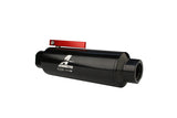 Aeromotive In-Line AN-10 Filter w/ Shutoff Valve 100 Micron SS Element - Black Anodize Finish - 12331