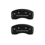 MGP 4 Caliper Covers Engraved Front & Rear With out stripes/Dodge Red finish silver ch - 12192SDD4RD