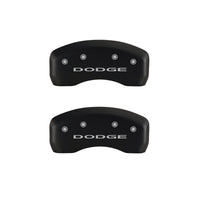 MGP 4 Caliper Covers Engraved Front & Rear With out stripes/Dodge Red finish silver ch - 12192SDD4RD